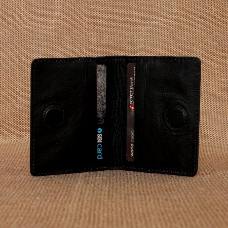 Handcrafted Butterscotch Crunch Charcoal Wallet Leather Posh
